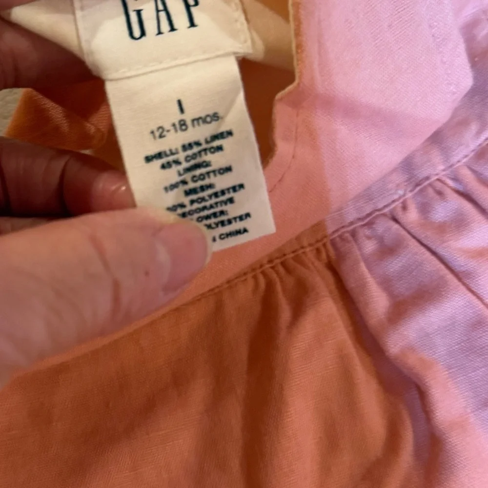 Baby Gap Floral Pink and Purple Kids‎ Formal Dress, 12-18 mo.